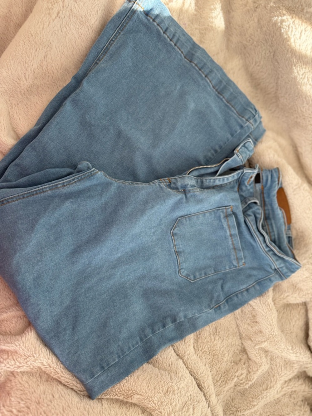 Cider Light Blue Wide Leg Jeans